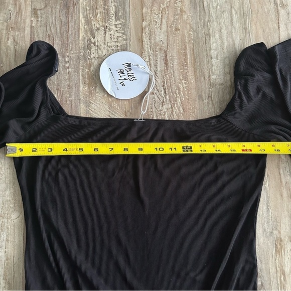 Princess Polly Charlotte Bodysuit Black Curve Size 14 Long Sleeves NEW WITH TAGS - Picture 6 of 7